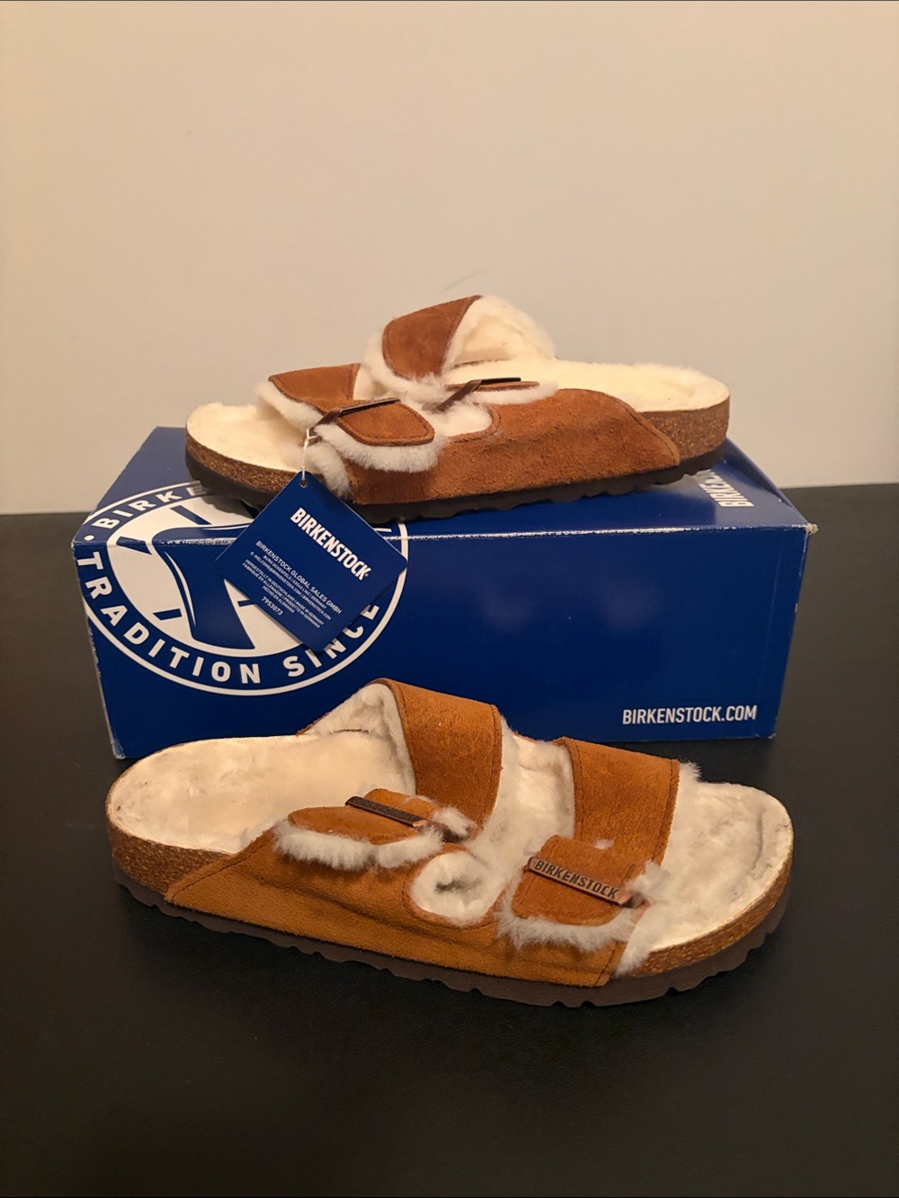 Birkenstock Arizona Shearling Mink Women’s 7 JB